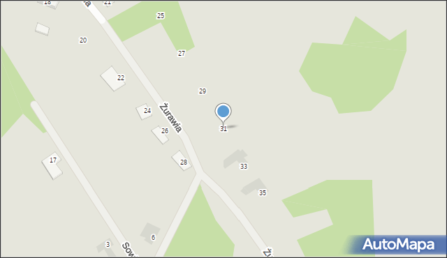 Koszalin, Żurawia, 31, mapa Koszalina