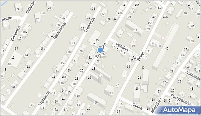 Kraków, Żułowska, 24, mapa Krakowa