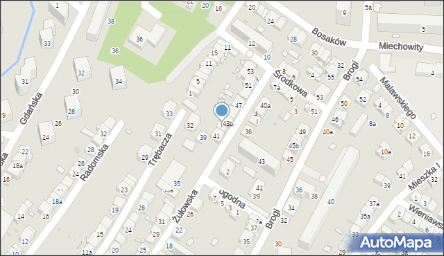 Kraków, Żułowska, 43, mapa Krakowa