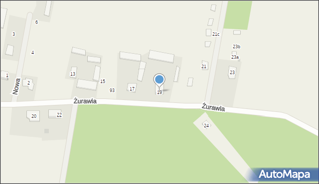 Krusze, Żurawia, 19, mapa Krusze