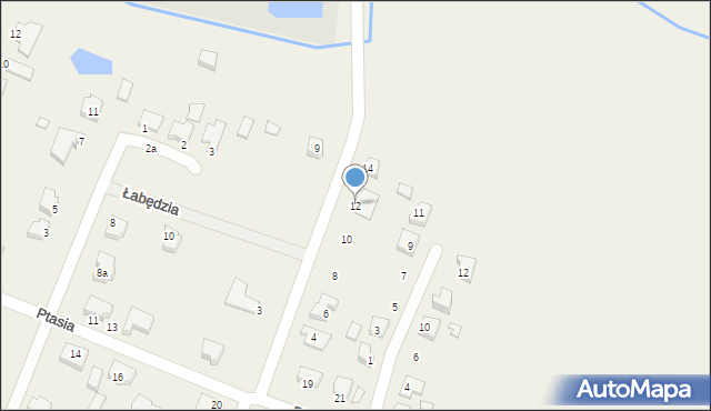 Kruszyna, Żurawia, 12, mapa Kruszyna