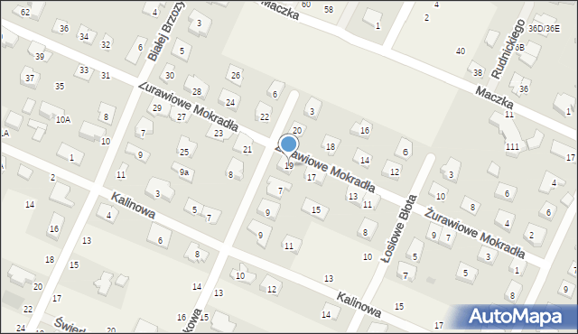 Kwirynów, Żurawiowe Mokradła, 19, mapa Kwirynów