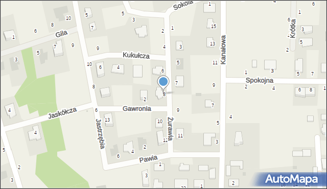 Łochowice, Żurawia, 8, mapa Łochowice
