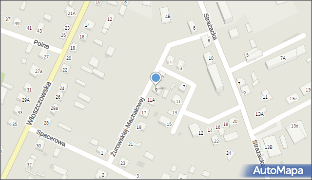 Łopuszno, Żurowskiej-Machałowej Natalii, 9, mapa Łopuszno