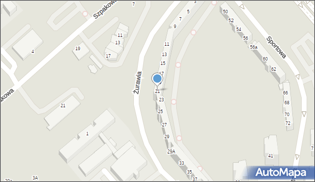 Lubin, Żurawia, 21, mapa Lubin