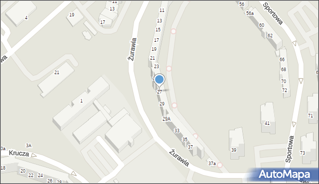 Lubin, Żurawia, 27, mapa Lubin