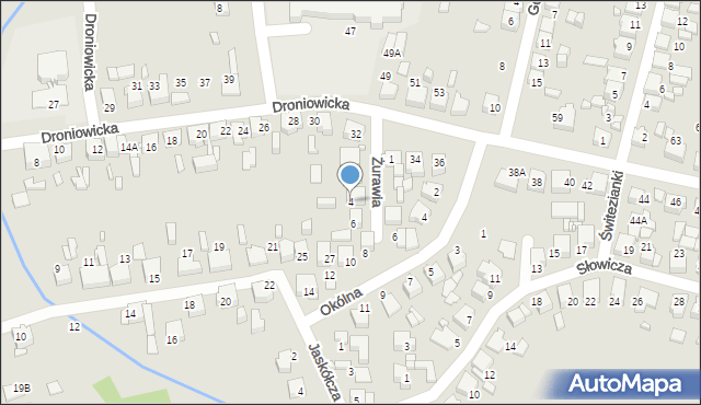 Lubliniec, Żurawia, 4, mapa Lubliniec