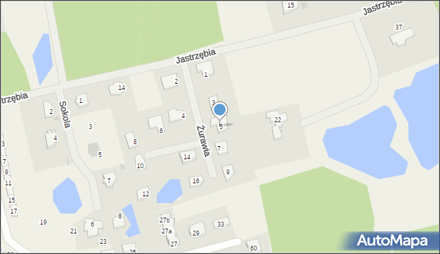 Ługwałd, Żurawia, 5, mapa Ługwałd