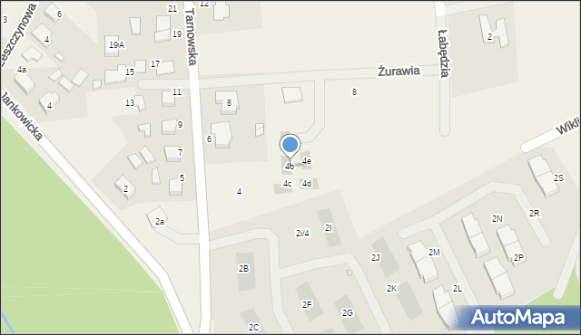 Lusówko, Żurawia, 4b, mapa Lusówko