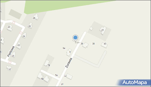 Małkowo, Żurawia, 11, mapa Małkowo