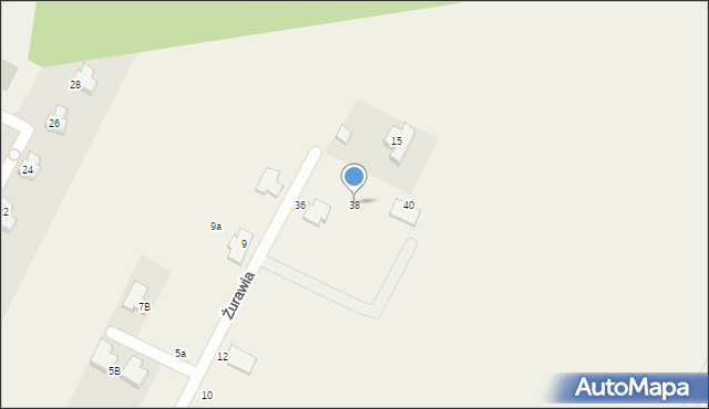 Małkowo, Żurawia, 38, mapa Małkowo