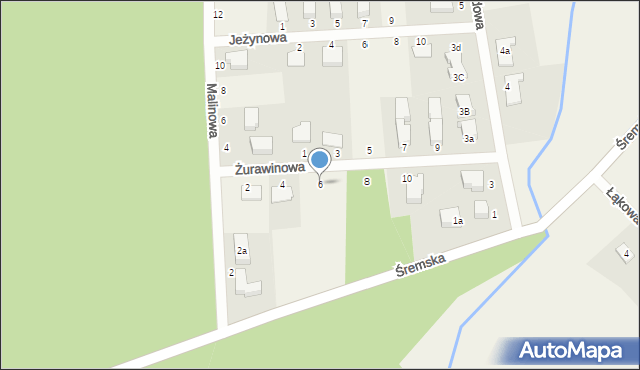 Mechlin, Żurawinowa, 6, mapa Mechlin