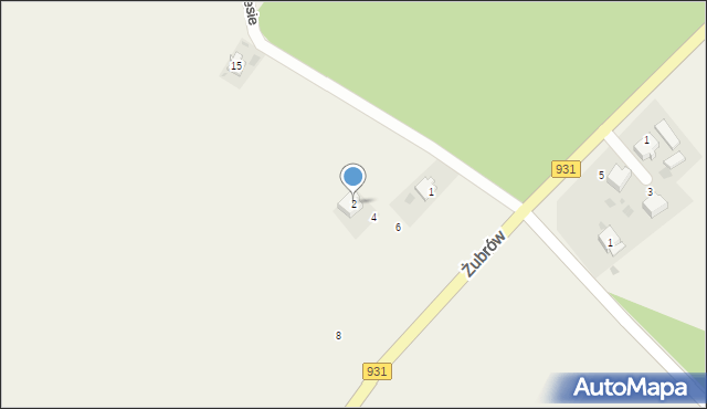 Międzyrzecze, Żubrów, 2, mapa Międzyrzecze