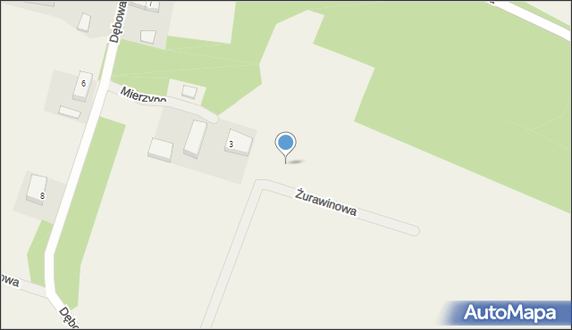 Mierzyno, Żurawinowa, 5a, mapa Mierzyno