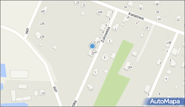 Milanówek, Żukowska, 12, mapa Milanówek