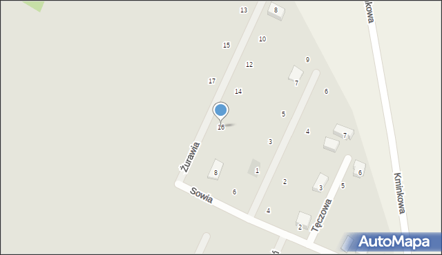 Milanówek, Żurawia, 16, mapa Milanówek