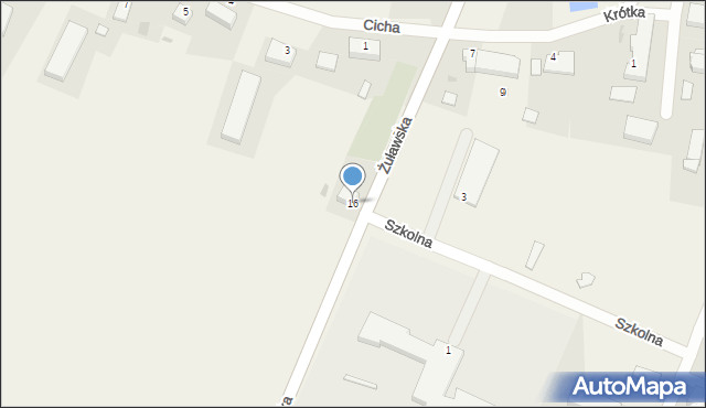 Miłoradz, Żuławska, 16, mapa Miłoradz