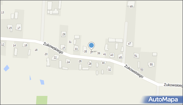 Mokre, Żukowskiego Franciszka, por., 37, mapa Mokre