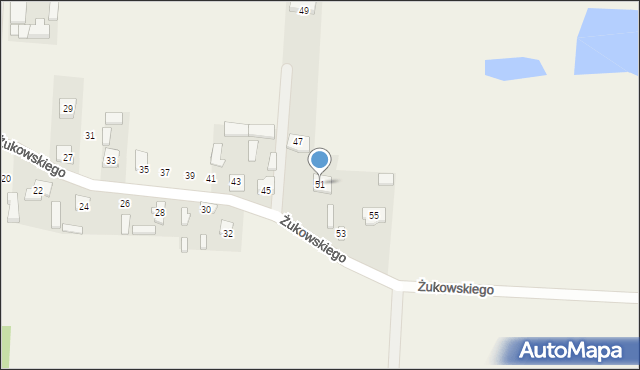 Mokre, Żukowskiego Franciszka, por., 51, mapa Mokre