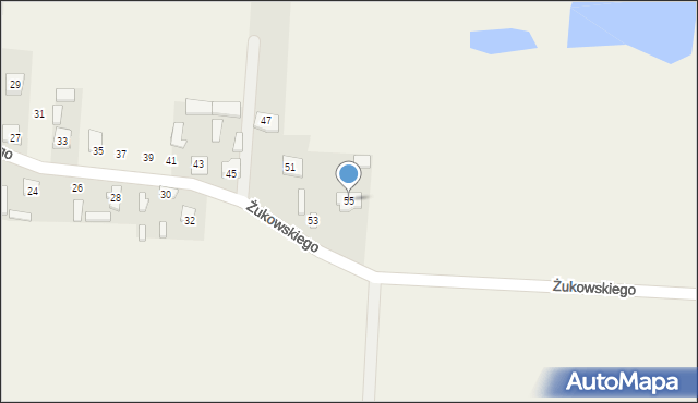 Mokre, Żukowskiego Franciszka, por., 55, mapa Mokre