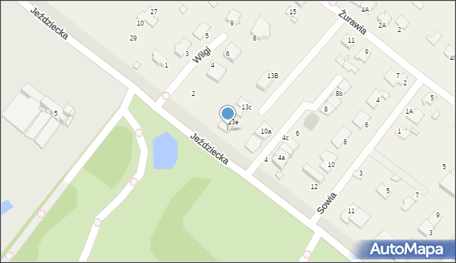 Myślęcinek, Żurawia, 13f, mapa Myślęcinek