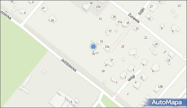 Myślęcinek, Żurawia, 31, mapa Myślęcinek