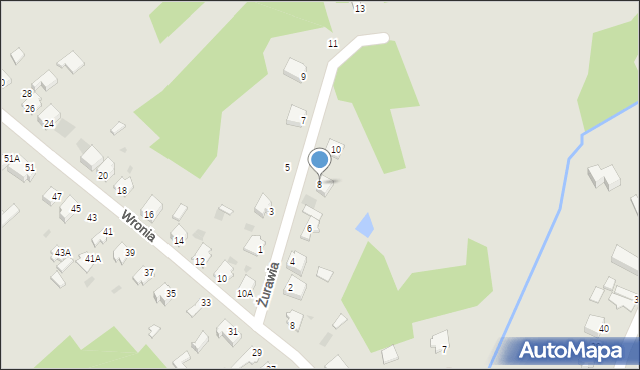 Myszków, Żurawia, 8, mapa Myszków