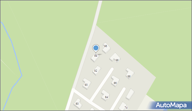 Naglady, Żurawia, 94, mapa Naglady