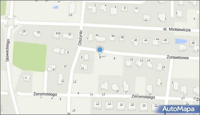 Niemcz, Żurawinowa, 6, mapa Niemcz