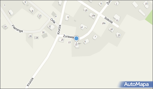 Nikielkowo, Żurawia, 11, mapa Nikielkowo