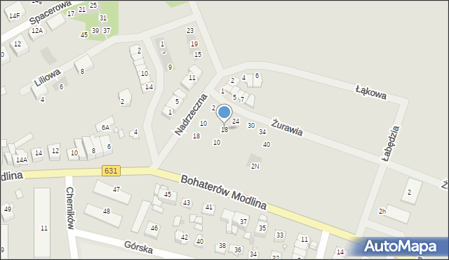 Nowy Dwór Mazowiecki, Żurawia, 18, mapa Nowy Dwór Mazowiecki