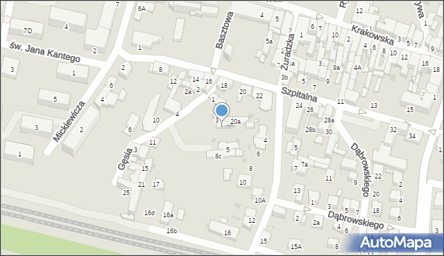 Olkusz, Żuradzka, 4f, mapa Olkusz