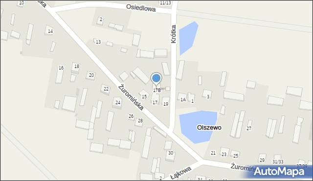 Olszewo, Żuromińska, 17B, mapa Olszewo