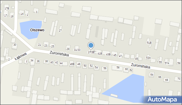 Olszewo, Żuromińska, 37/39, mapa Olszewo