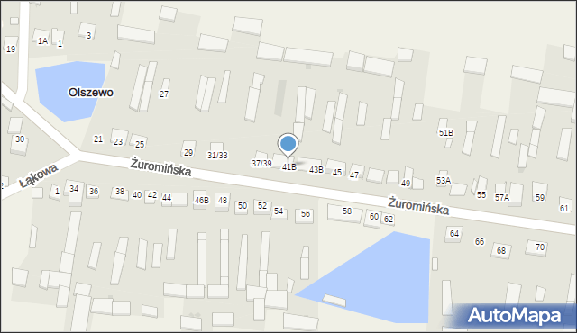 Olszewo, Żuromińska, 41B, mapa Olszewo