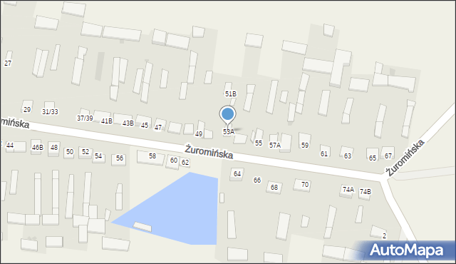 Olszewo, Żuromińska, 53A, mapa Olszewo