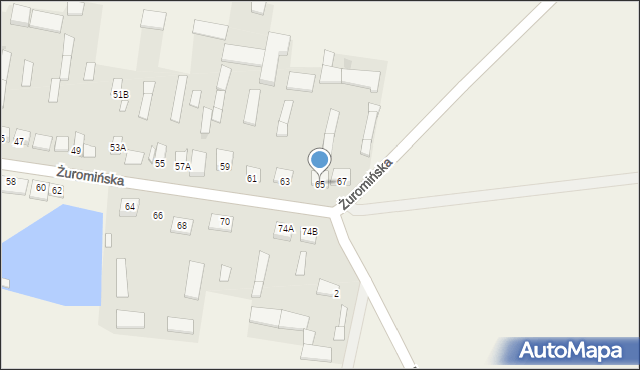 Olszewo, Żuromińska, 65, mapa Olszewo