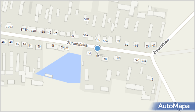 Olszewo, Żuromińska, 66, mapa Olszewo