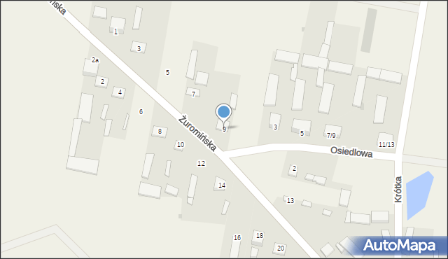 Olszewo, Żuromińska, 9, mapa Olszewo