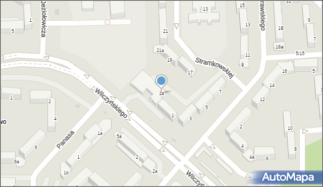 Olsztyn, Żurawskiego Stanisława, 1a, mapa Olsztyna