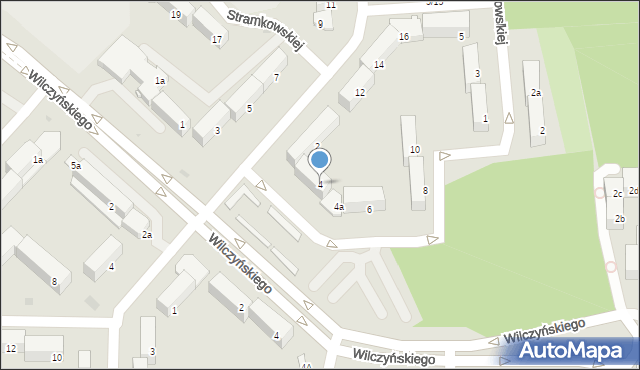 Olsztyn, Żurawskiego Stanisława, 4, mapa Olsztyna