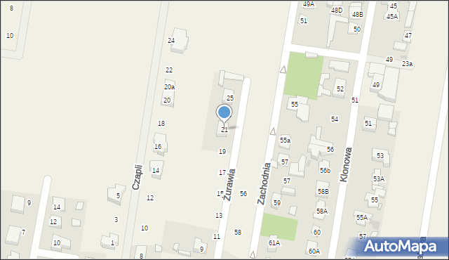 Opacz-Kolonia, Żurawia, 21, mapa Opacz-Kolonia