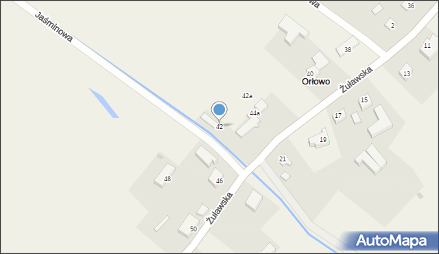 Orłowo, Żuławska, 42, mapa Orłowo