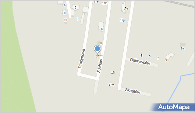 Orzesze, Zuchów, 10, mapa Orzesze