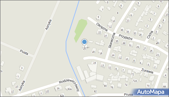 Ostrów Mazowiecka, Żurawia, 20, mapa Ostrów Mazowiecka
