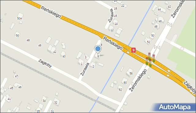 Ostrowiec Świętokrzyski, Żurawia, 4, mapa Ostrowiec Świętokrzyski