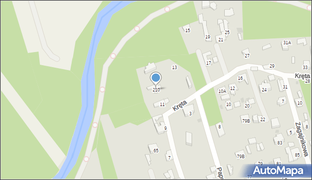 Otwock, Żurawia, 210, mapa Otwock