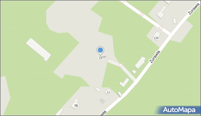 Otwock, Żurawia, 13, mapa Otwock