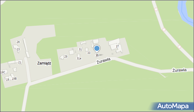 Otwock, Żurawia, 35, mapa Otwock
