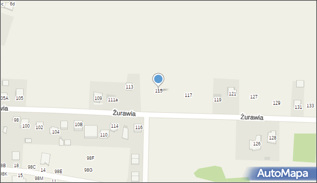 Piaseczna Górka, Żurawia, 115, mapa Piaseczna Górka